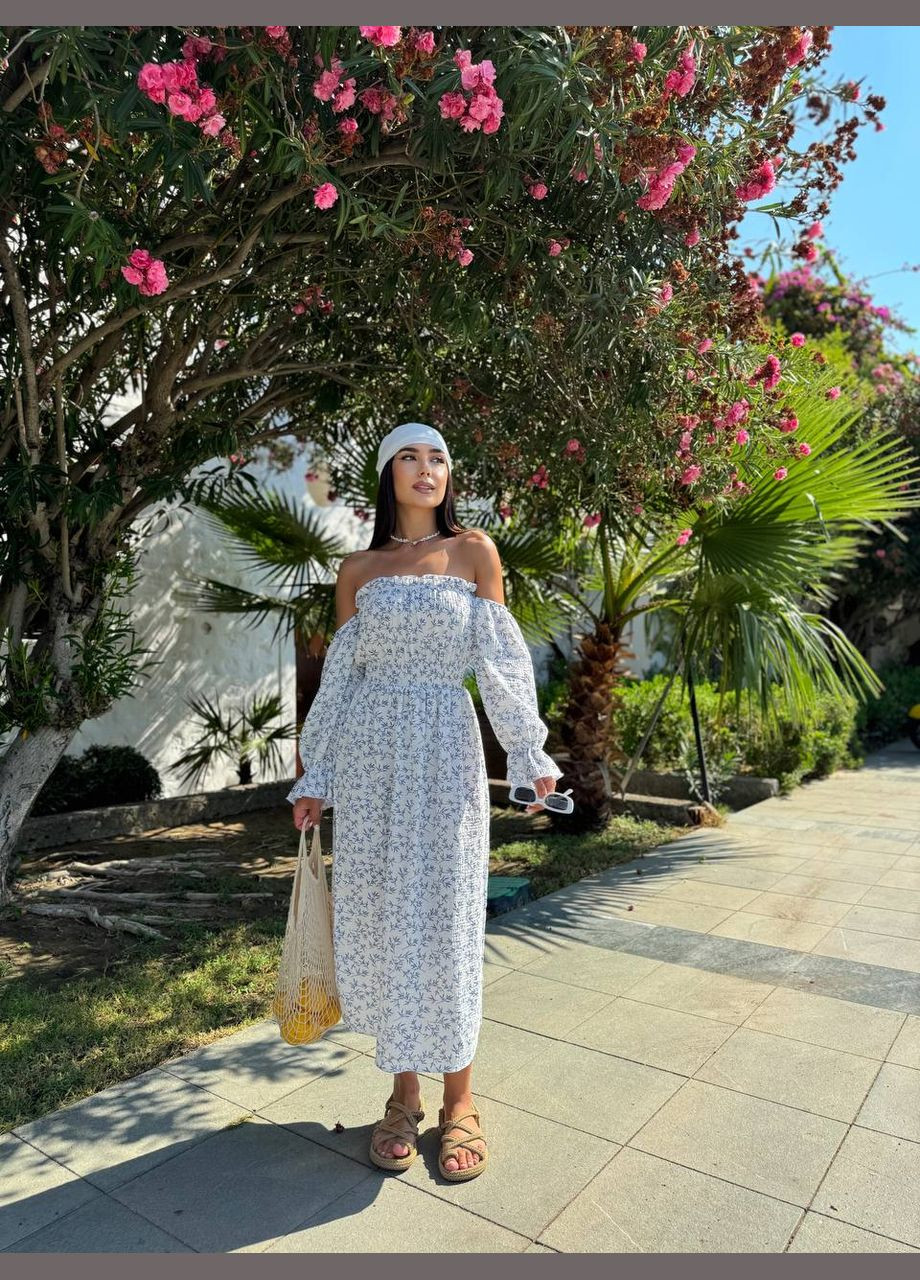 Голубое повседневный, вечернее, деловое, кэжуал женское платье No Brand