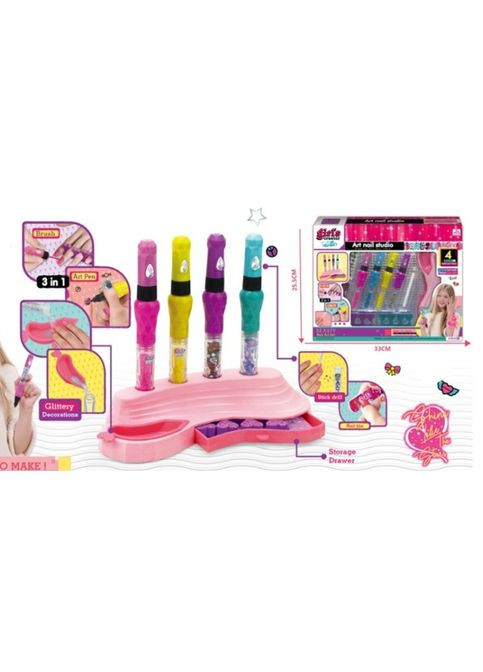 Косметика набір для манікюру, лак 4шт., глітер, пилочка для нігтів Home (365757351)