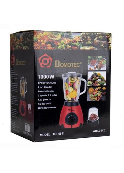 Блендер стационарный с кофемолкой MS-6611 1000 Вт, Блендер для детского пюре, Блендер для дома Domotec (364665567)