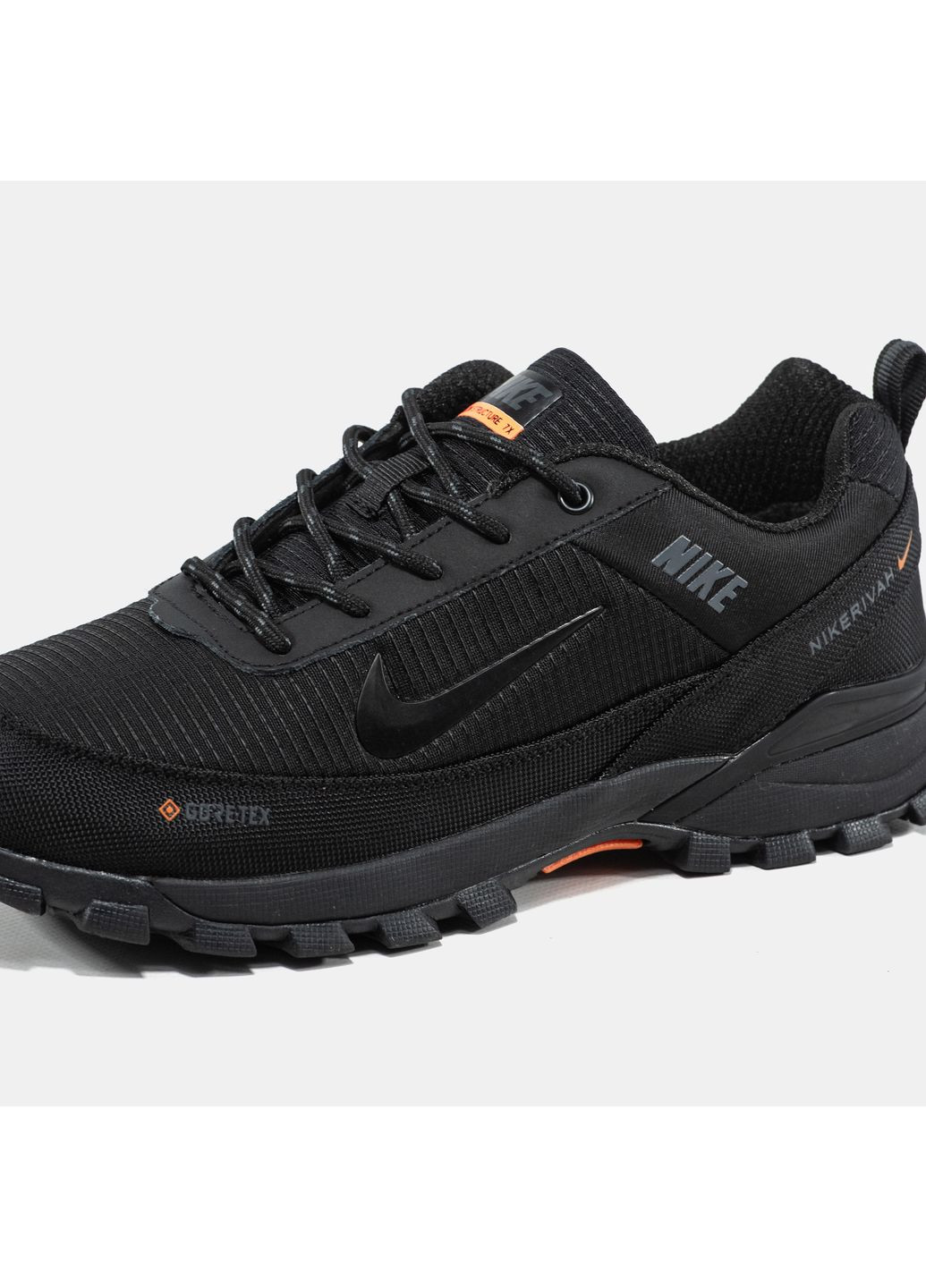 Чорні Осінні кросівки чоловічі nike rivah gore-tex black orange | найк рівах чорні No Brand