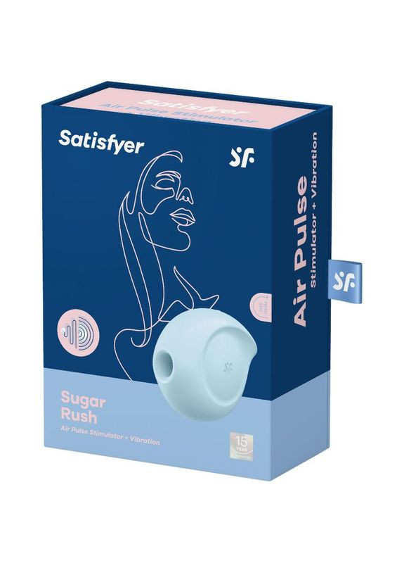 Вакуумний кліторальний стимулятор із вібрацією Sugar Rush Blue Satisfyer (335394631)