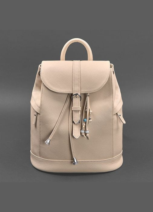 Шкіряний жіночий рюкзак Олсен світло-бежевий (A-026263) BlankNote (330144371)