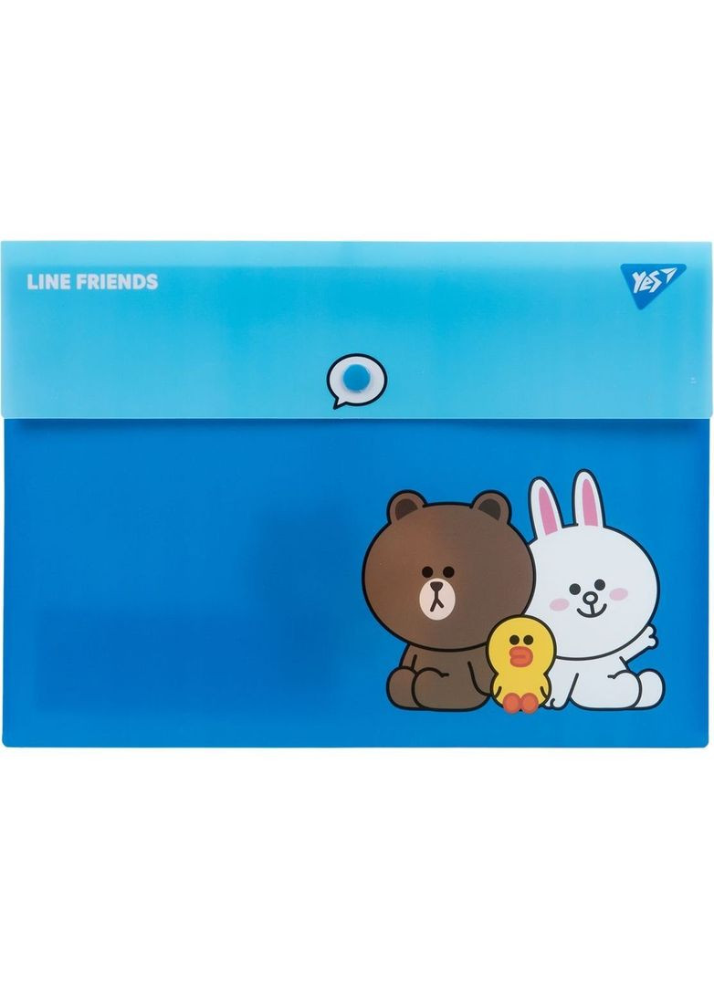 Папка-конверт Line Friends, A4, з кнопкою () Yes 492080 (337471387)