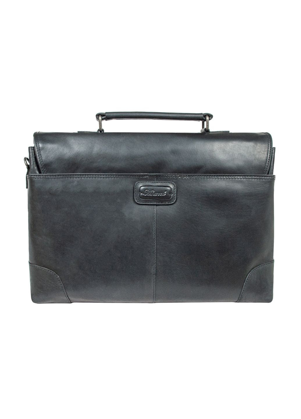 Чоловічий портфель з натуральної шкіри Leather Elliot Black Ashwood (303831620)