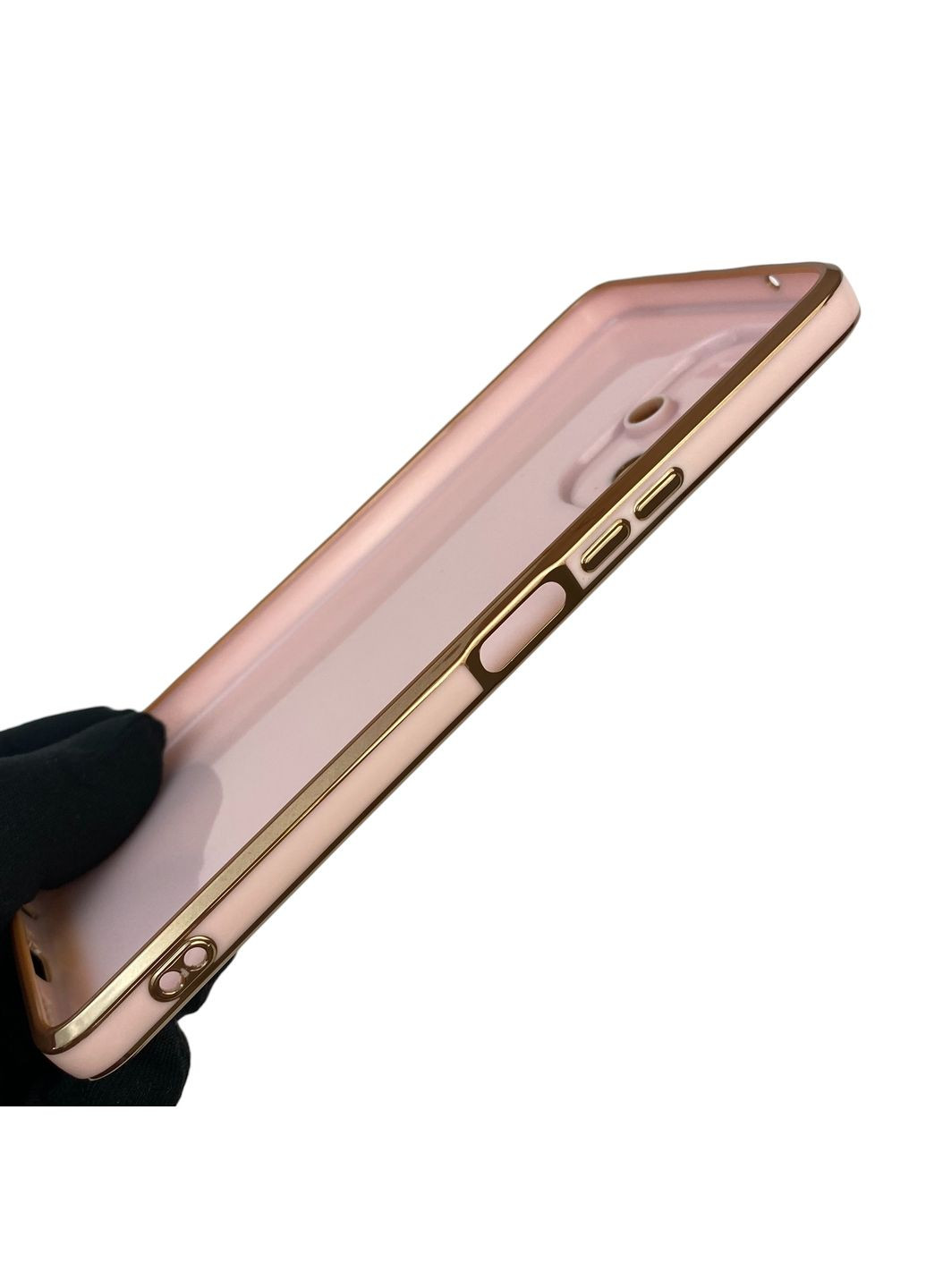 Чехол для Camon 19 CI6n с кольцом-подставкой с золотой окантовкой на техно камон 19 пудровый gs1 Tecno (366229302)