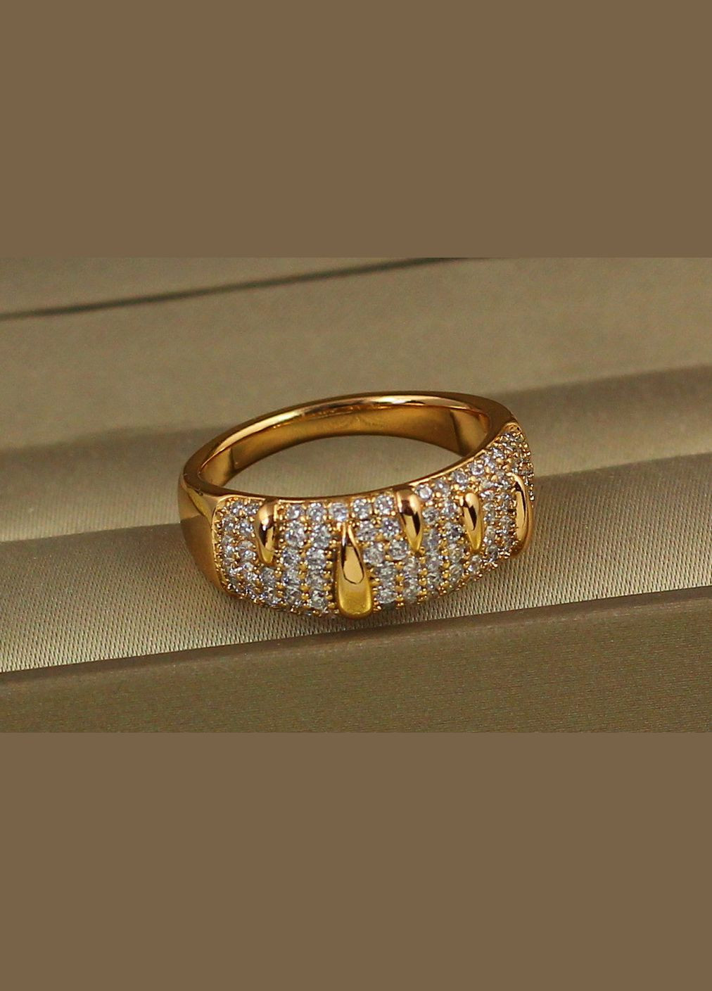 Кольцо Сталактит р 17 золотистое. Xuping Jewelry (316606744)