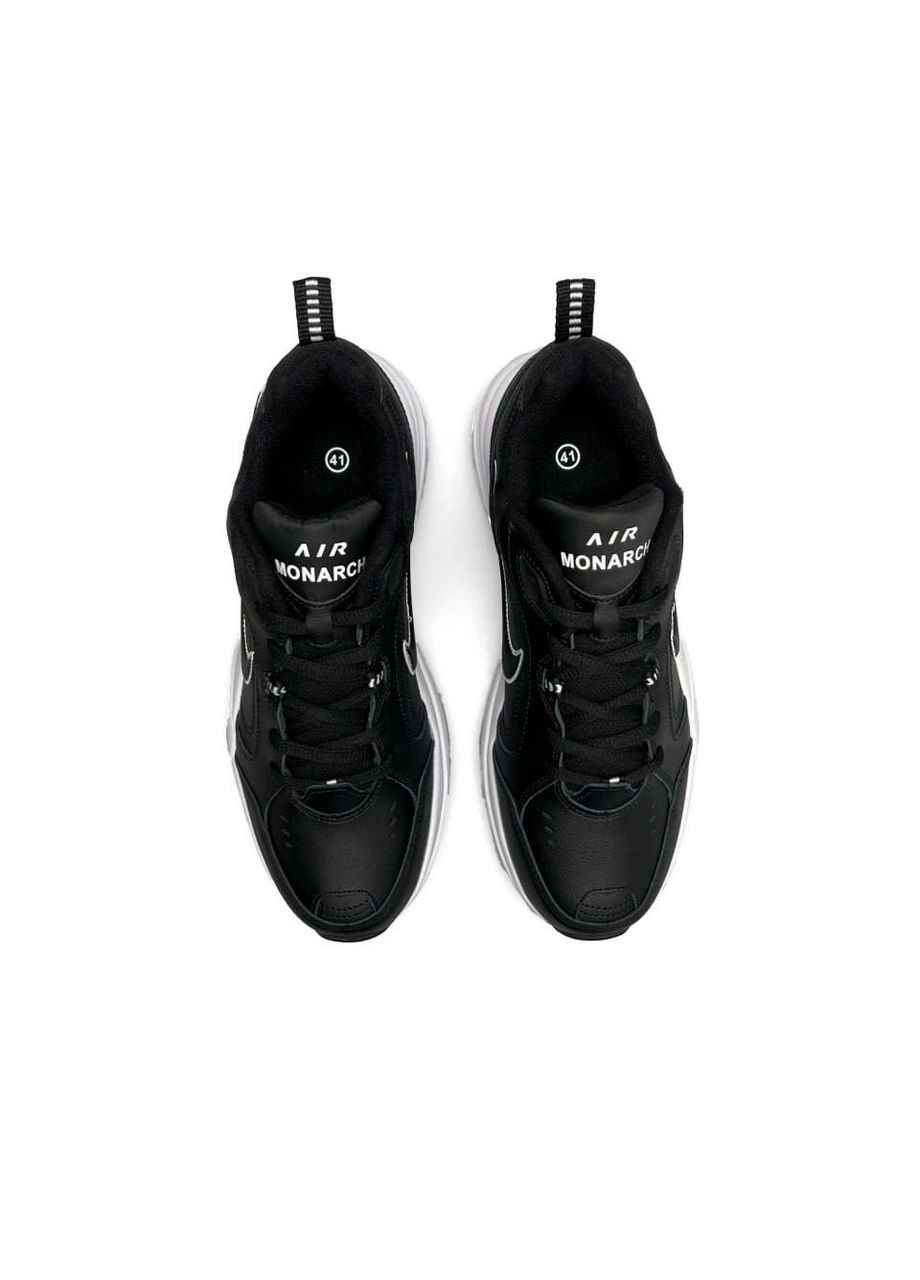 Черные демисезонные кроссовки мужские, вьетнам Nike Air Monarch Black White