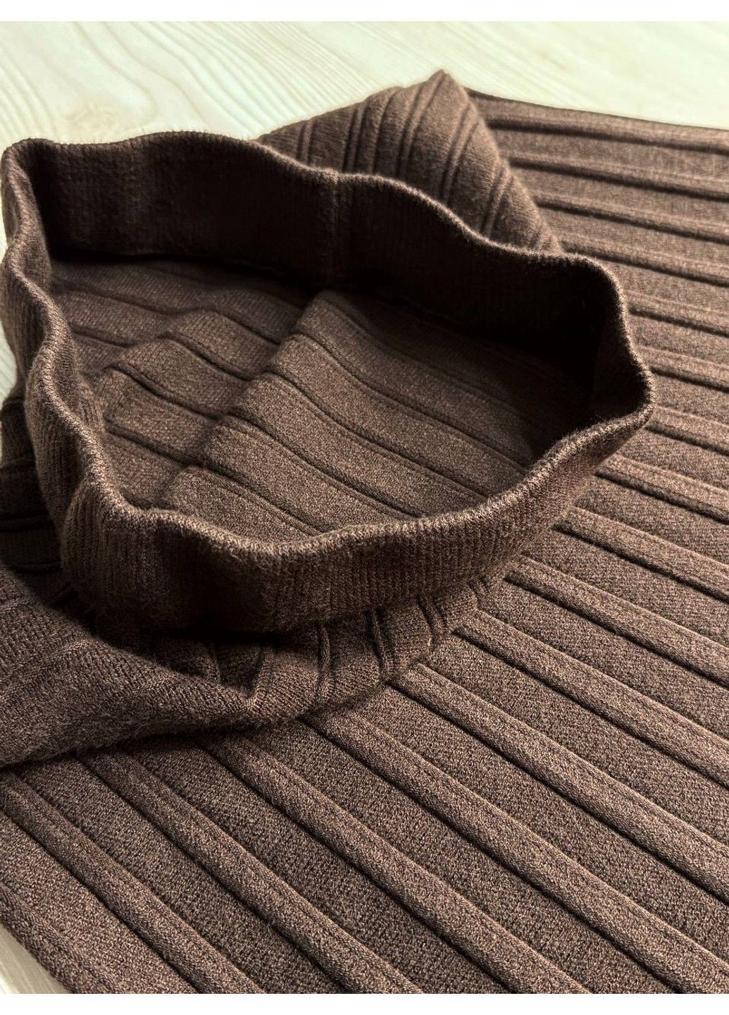 Спідниця жіноча 8893 в’язана довга максі пліссе трапеція коричнева My Fashion (369299664)