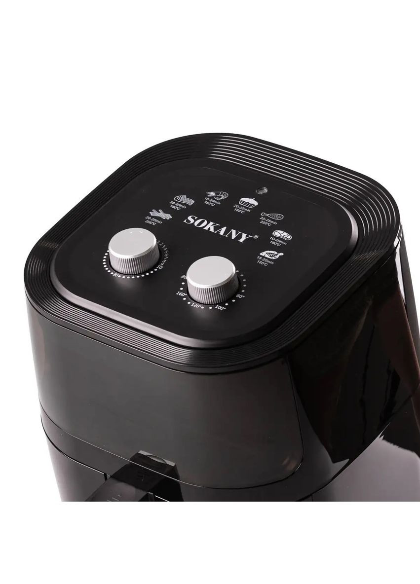 Аерофрітюрниця безмасляна SK-ZG-8028 5л електричний аерогриль з механічним керуванням 1400Вт Sokany (315773905)