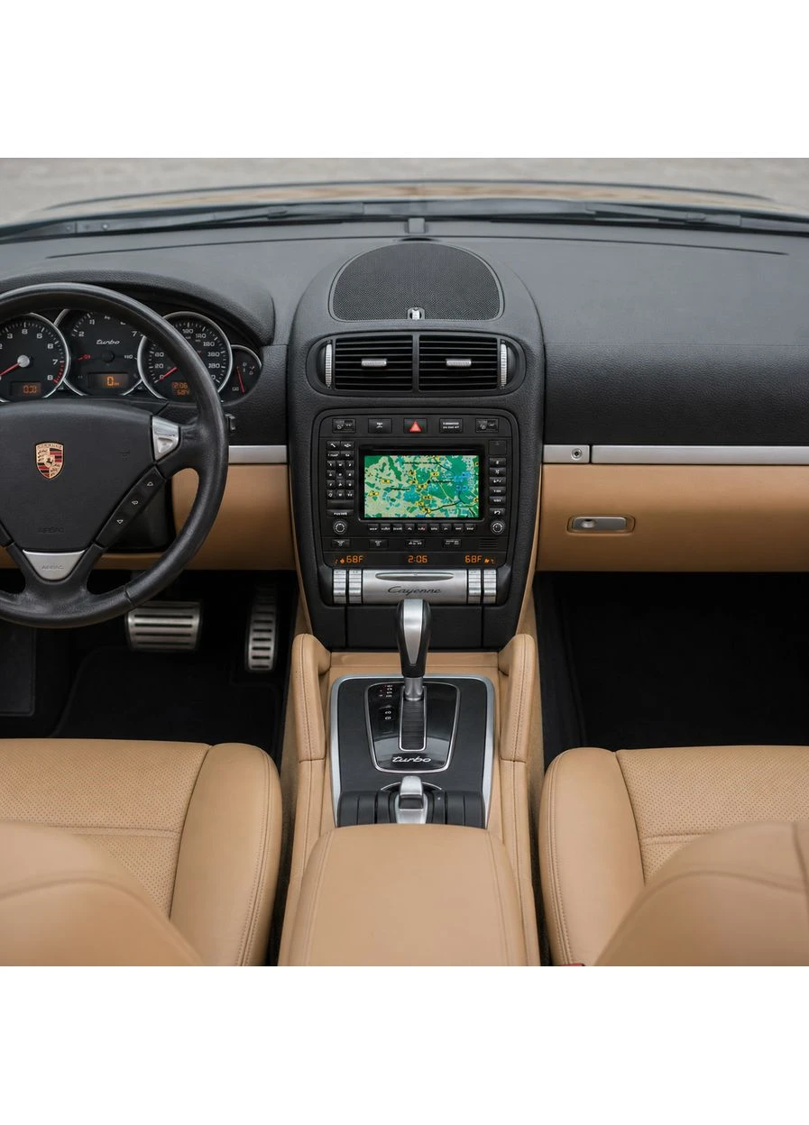 Штатная магнитола для Porsche Cayenne Turbo 2002-2010 S4 QLED 9" Android 8-ядерный 1.6ГГц 4x64Гб SIM-карта 3G/4G TDA7851 4x50W DriveX (401893656)