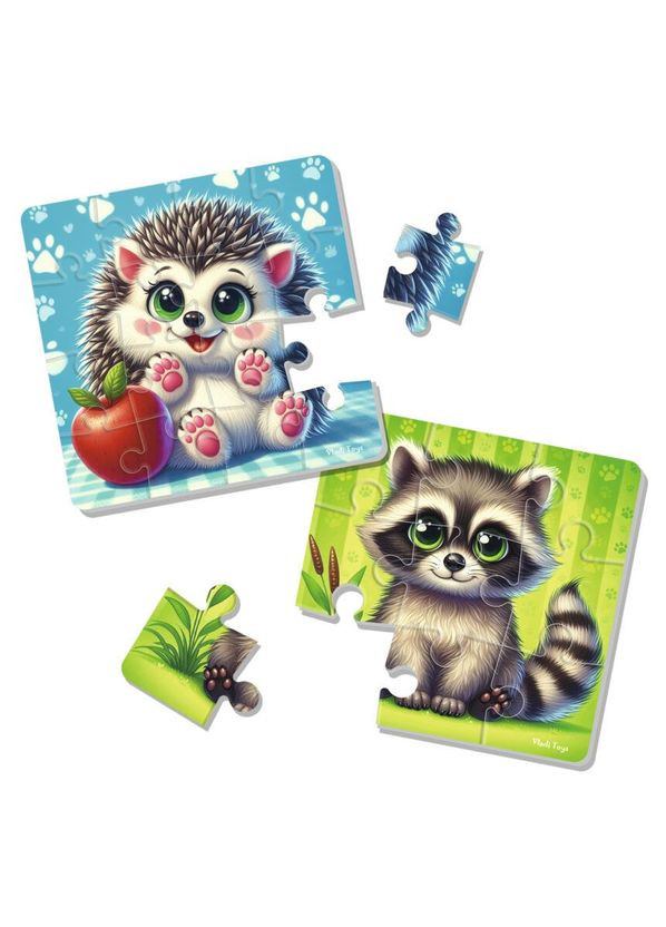 М’які максі пазли “Єнотик та їжачок" (2 пазла) Vladi toys (352013346)