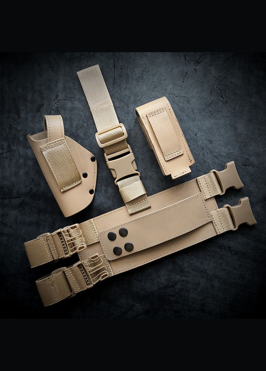 Кобура на стегно під ТТ| койот| шкіряна No Brand (339621507)