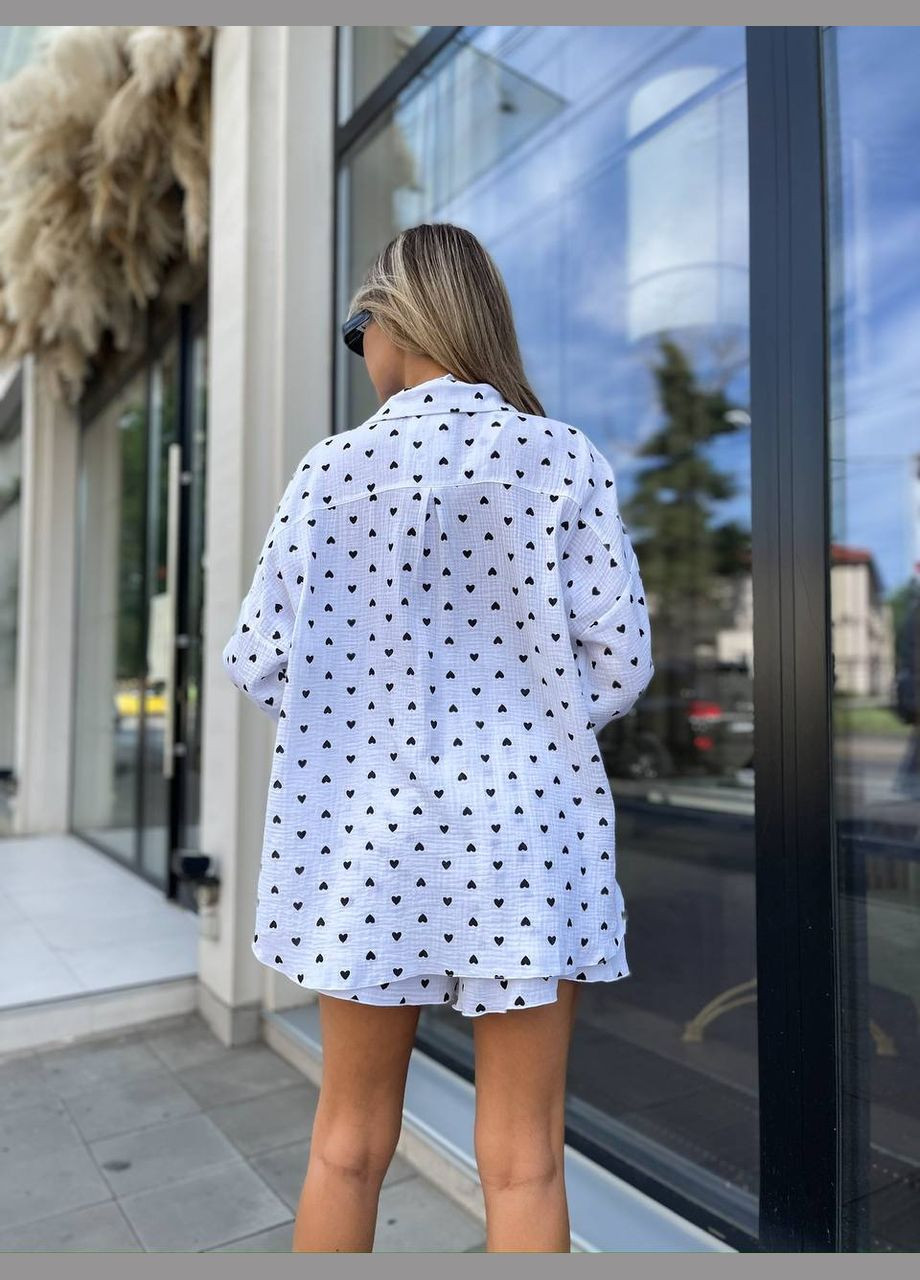 Костюм жіночий трійка сорочка шорти топ No Brand (345120633)