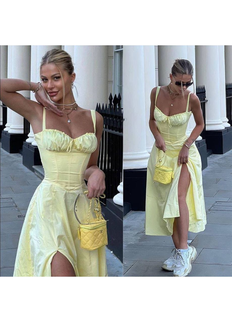 Жовтий святковий сукня Vione однотонна