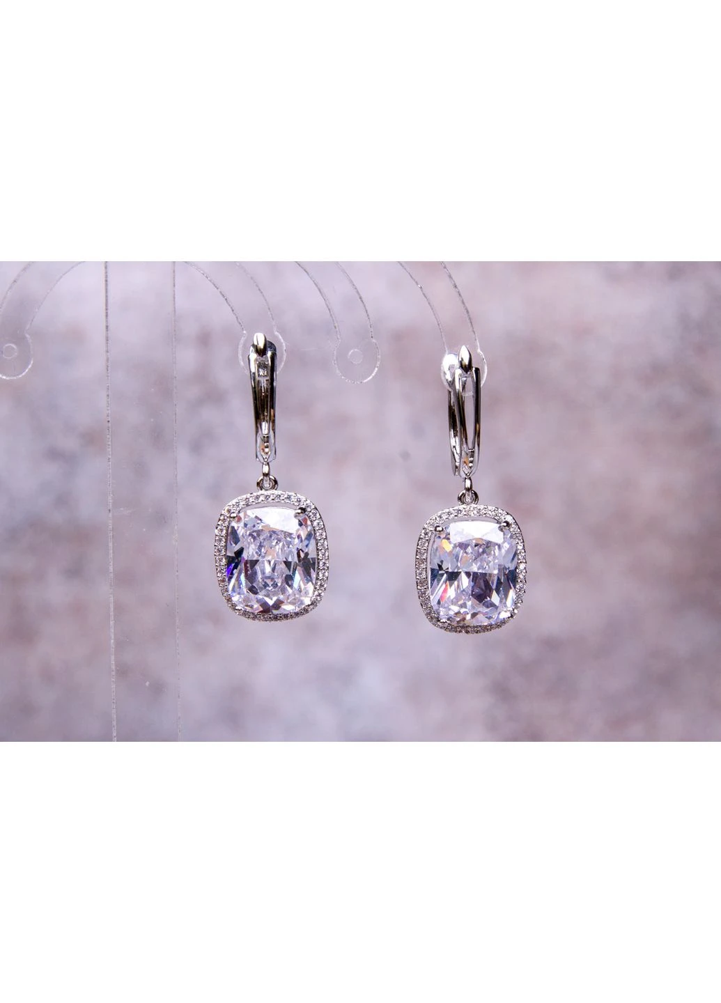 Роскошные серьги, ювелирная бижутерия, крупный фианит, пусет серебро Fashion Jewelry боксерки (386515547)