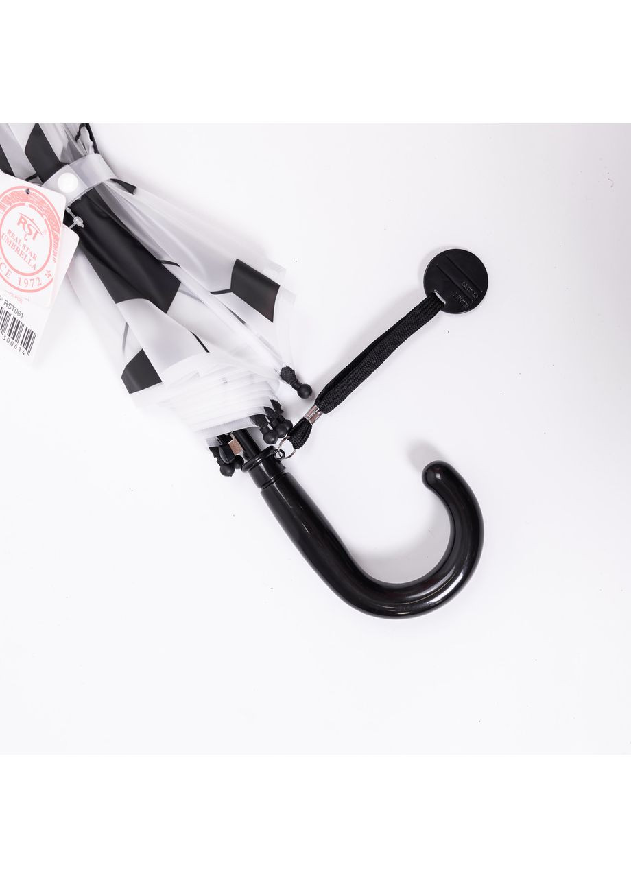 Чёрный классический детский зонт-трость полуавтомат из полиэстера 8 спиц диаметр 82 см hp-23-9b Yiwu (368669562)