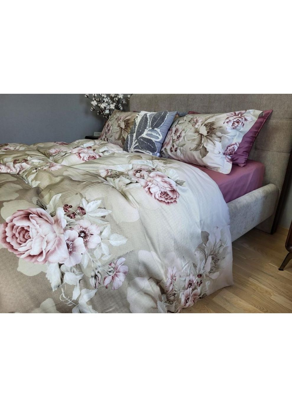 Постільна білизна QUEEN, сатин PREMIUM Евро розмір, наволочки 50/70 No Brand (364220585)