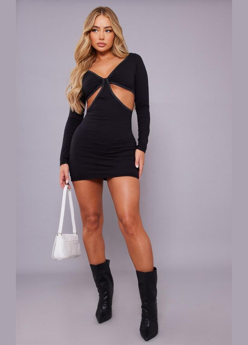 Черное платье PrettyLittleThing