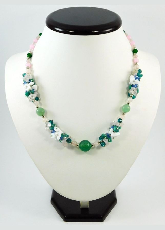 Бусы "Первые цветы" Нефрит Fursa fashion (322315604)