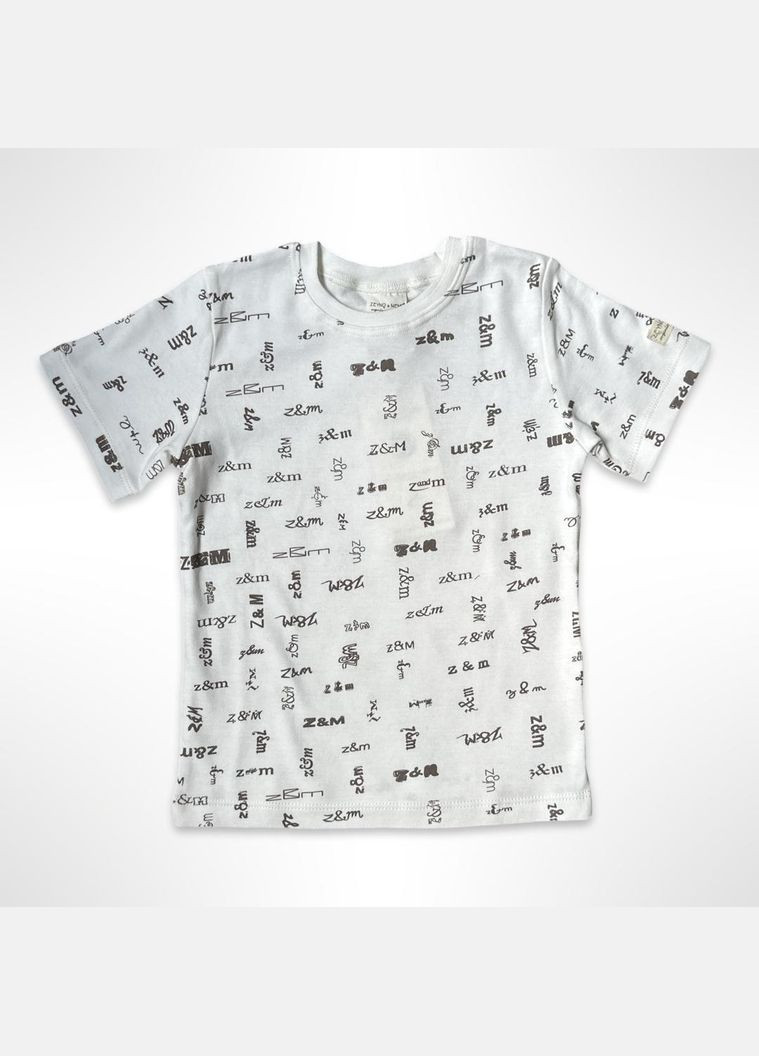 Коричнева всесезон піжама дитяча (футболка + шорти) organic cotton wear (туреччина) біло-коричневий (0510) футболка + шорти ZEYNO&MEMO