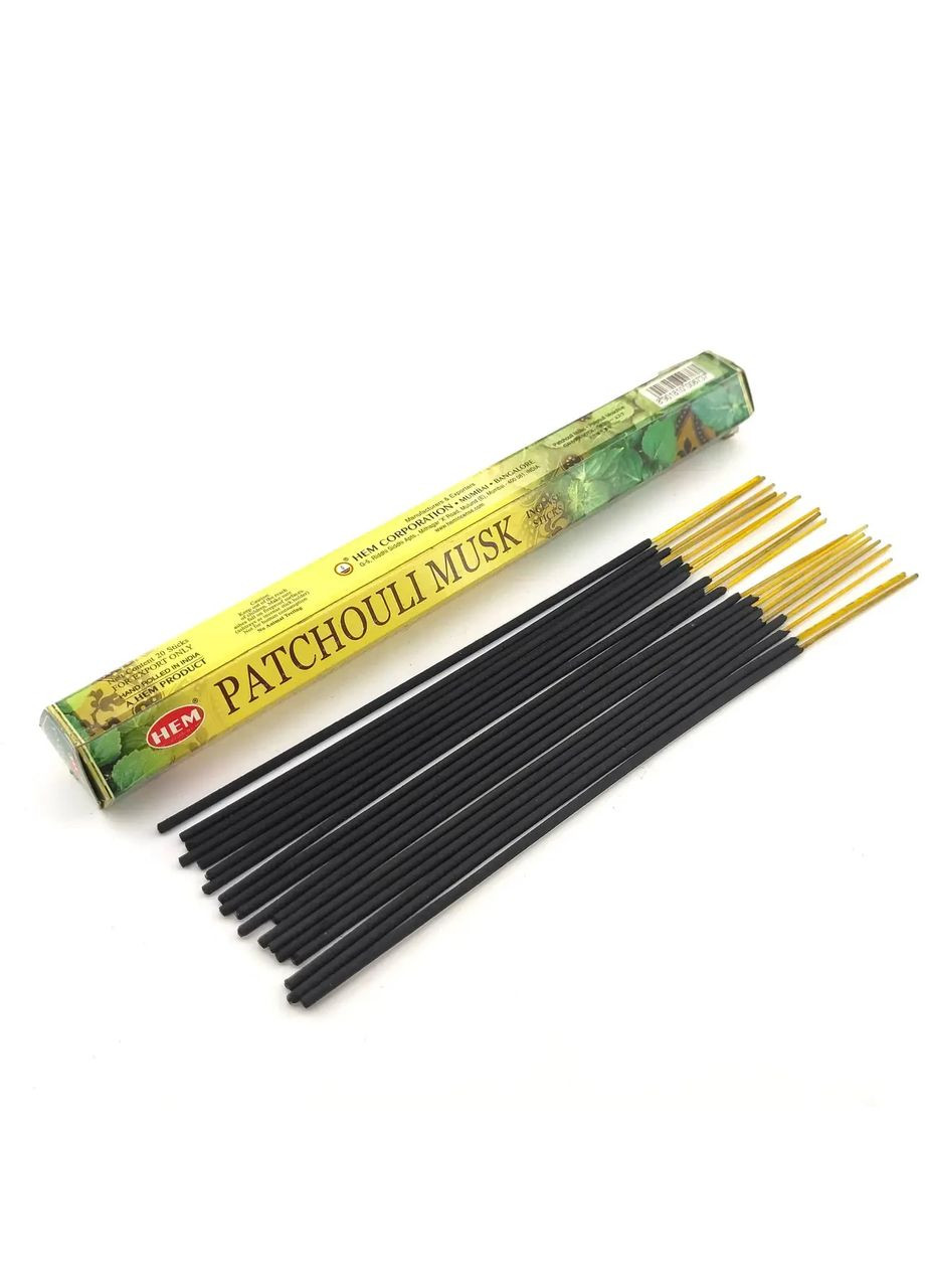 Аромопалки угольные Patchouli musk Пачули муск 20 шт. HEM (366447707)
