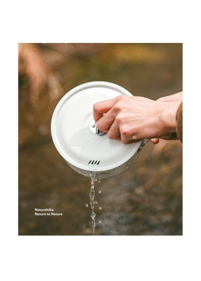 Котел туристический CNK2450CF013, 3 л, алюминий (6927595712450) Naturehike CNK2450CF013, 3 л, алюміній (369881827)
