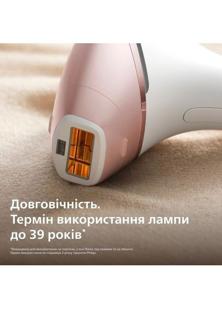 Фотоепілятор Lumea IPL 9900 Series, акумуляторний, кіл-ть спалах.-450000, 2-4 см2, насадок-3, футляр, біло-золотий Philips (372460784)