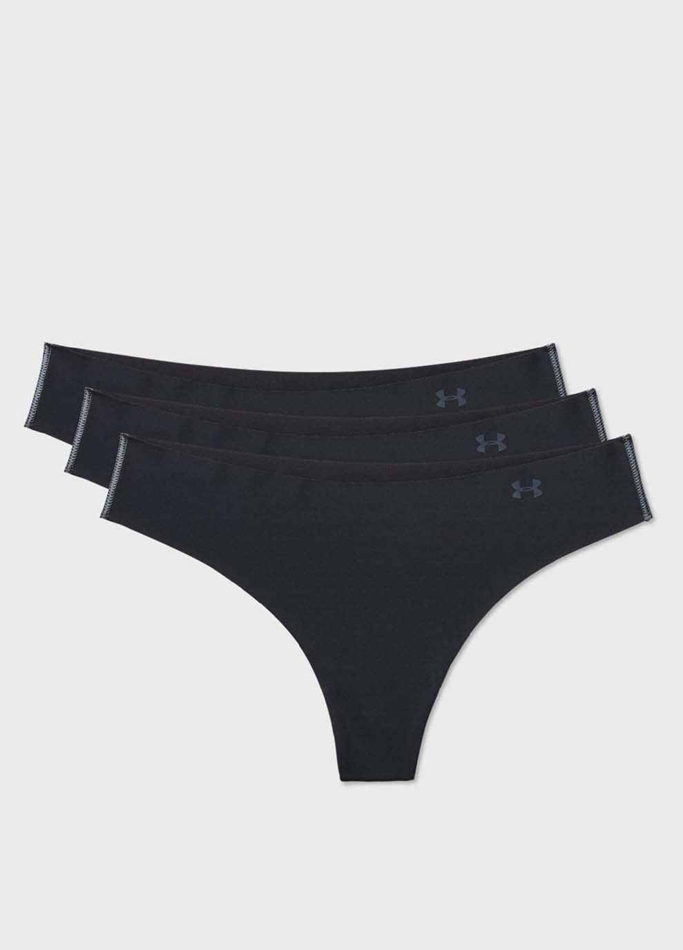 Жіночі Труси PS Thong 3Pack Чорний Under Armour (333962150)