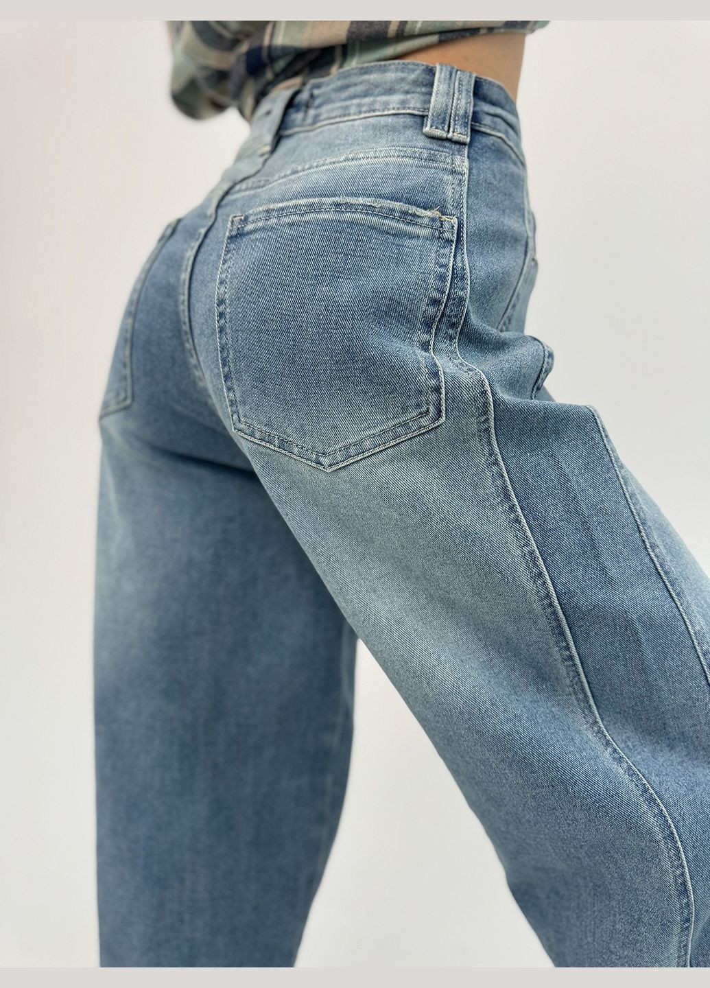 Трендові джинси баггі асиметричного крою No Brand - (328098321)