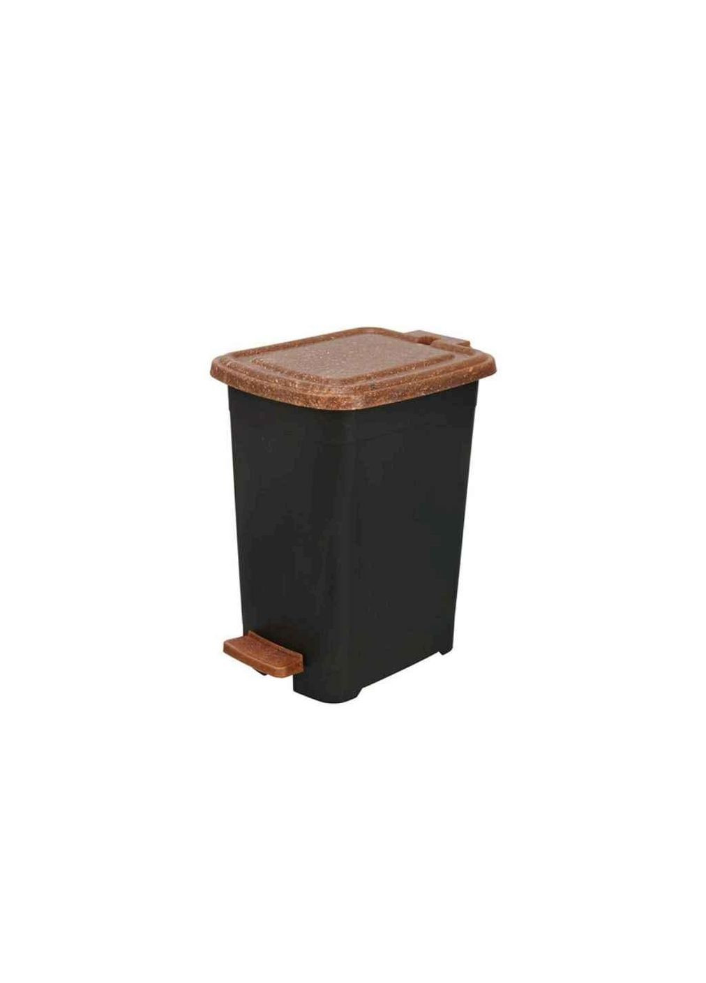Мусорник с педалью WOOD прямоугольный 15л ТМ Elif Plastik (317310779)