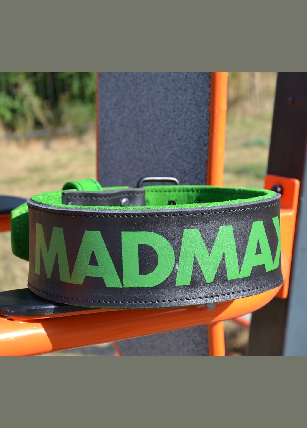 Пояс для важкої атлетики MFB-302 Quick Release Belt шкіряний Black/Green (A-012813) Mad Max (314810727)