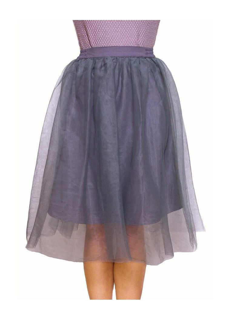 Серая праздничный женская фатиновая юбка лилово-сиреневая (ak6514p) Art Knit