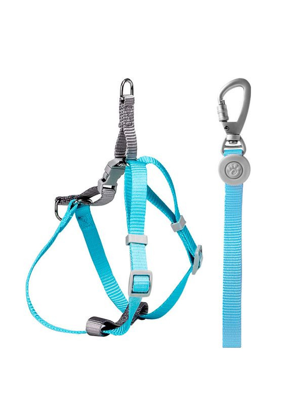 Шлея для собак або кішок із повідцем 171120 Blue M (1.5 cm) 7 шт. Taotaopets (352013228)