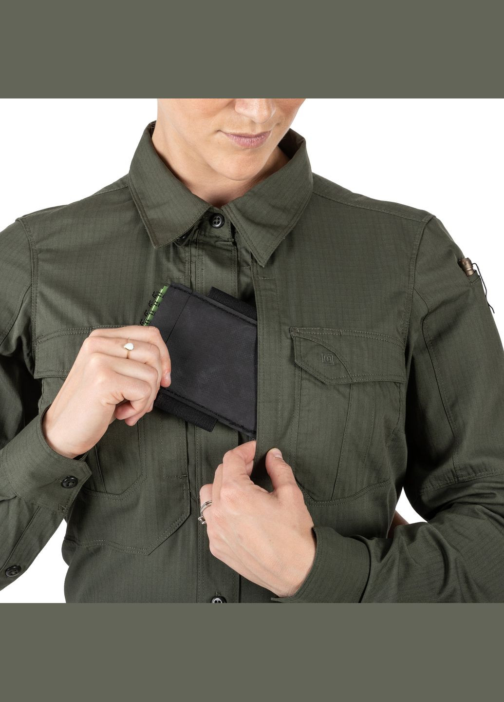 Рубашка тактическая женская ® Women's Stryke® Long Sleeve Shirt TDU Green 5.11 Tactical (315822398)