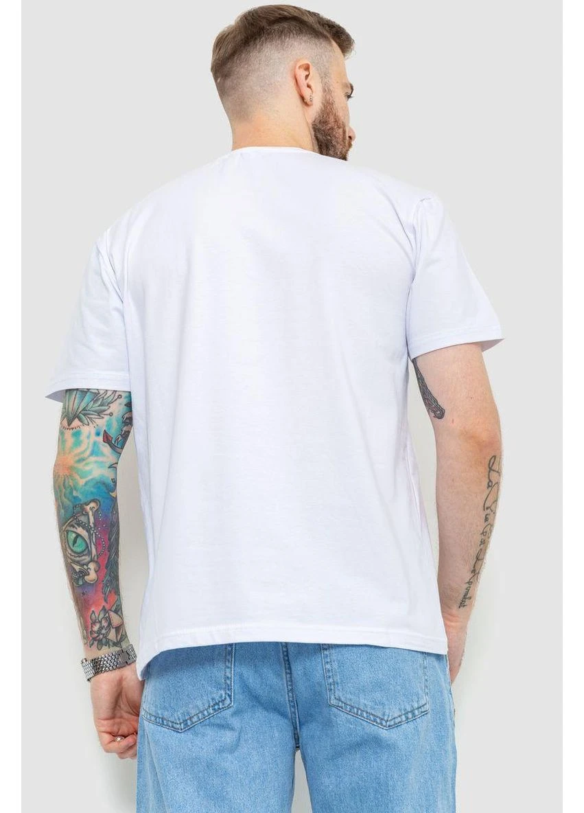 Біла футболка чоловіча батал,, 208r019 Ager