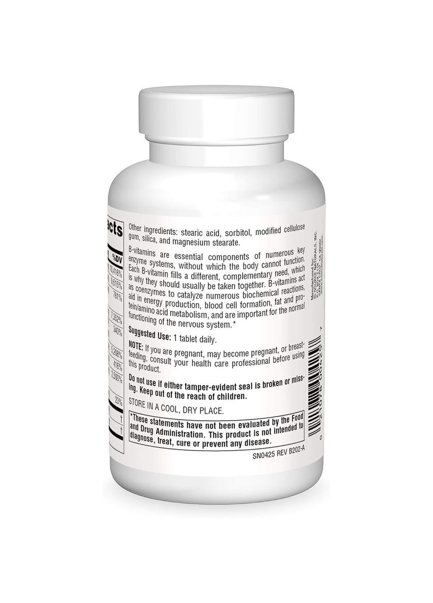Комплекс Вітамінів Групи B 125мг,, 60 таблеток Source Naturals (333721588)