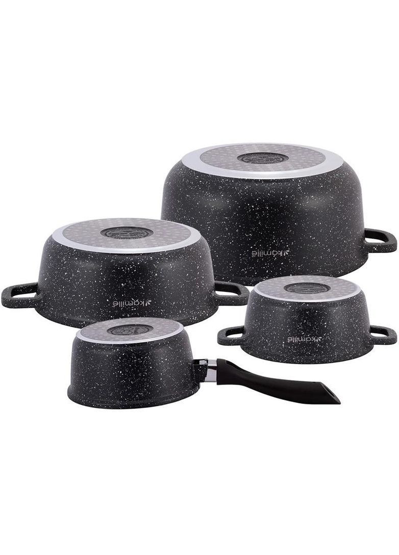 Набор кухонной посуды Landes Black 8 предметов + две прихватки Kamille (330019481)