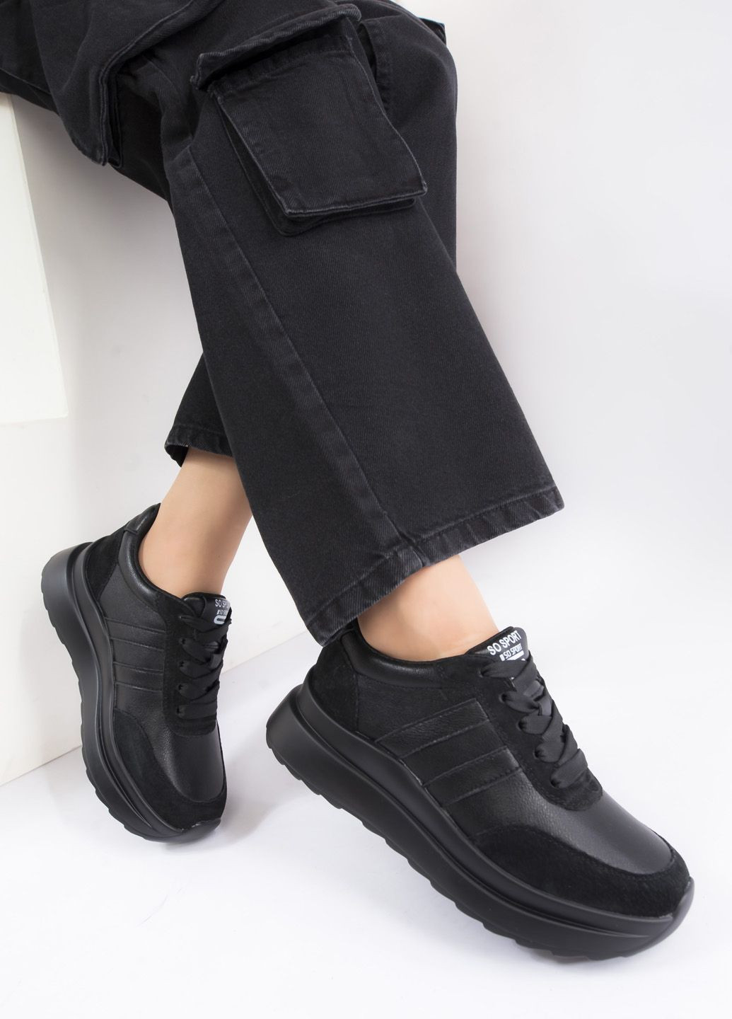 Кросівки жіночі ITTS чорні демісезони (301524996)