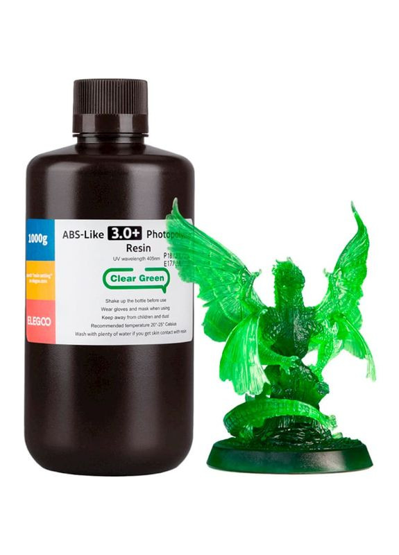 Фотополімерна смола ABS-like 3.0 plus 1 кг Clear Green (50.103.0227) Elegoo (361854346)