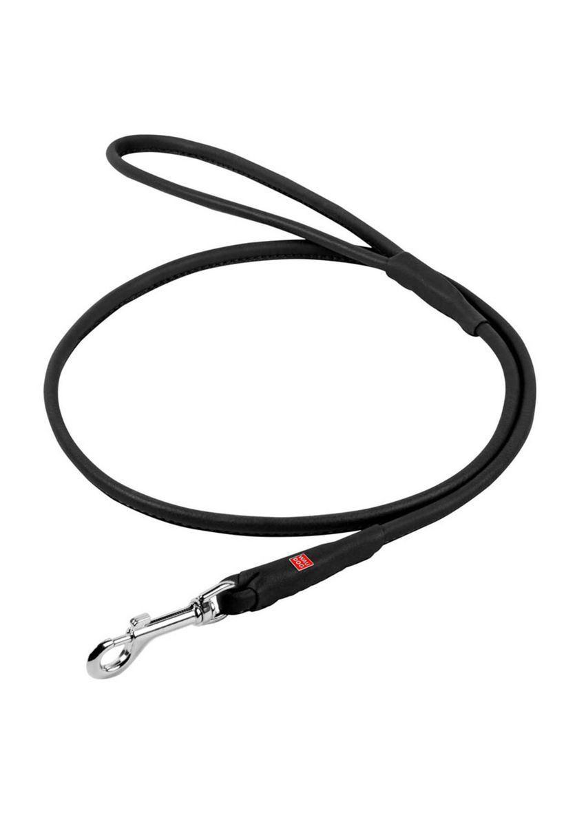 Повідець для собак шкіряний Soft, круглий, Д 10 мм, Дл 183см, чорний WAUDOG (367621900)