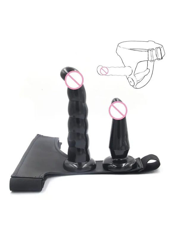 Подвійний страпон зі зйомними фалоімітаторами No Brand (316461948)