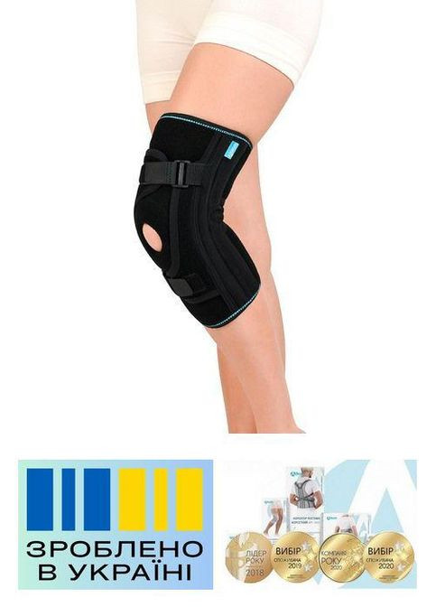 Бандаж для фиксации коленной чашечки . 4/42-46см. Полужесткий. Разъемный. Ортез колена. Тутор колена. Alkom 4038 (367722685)