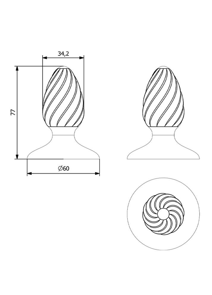 Анальная пробка FANG Style 1 силиконовая на присоске Focus (303904043)