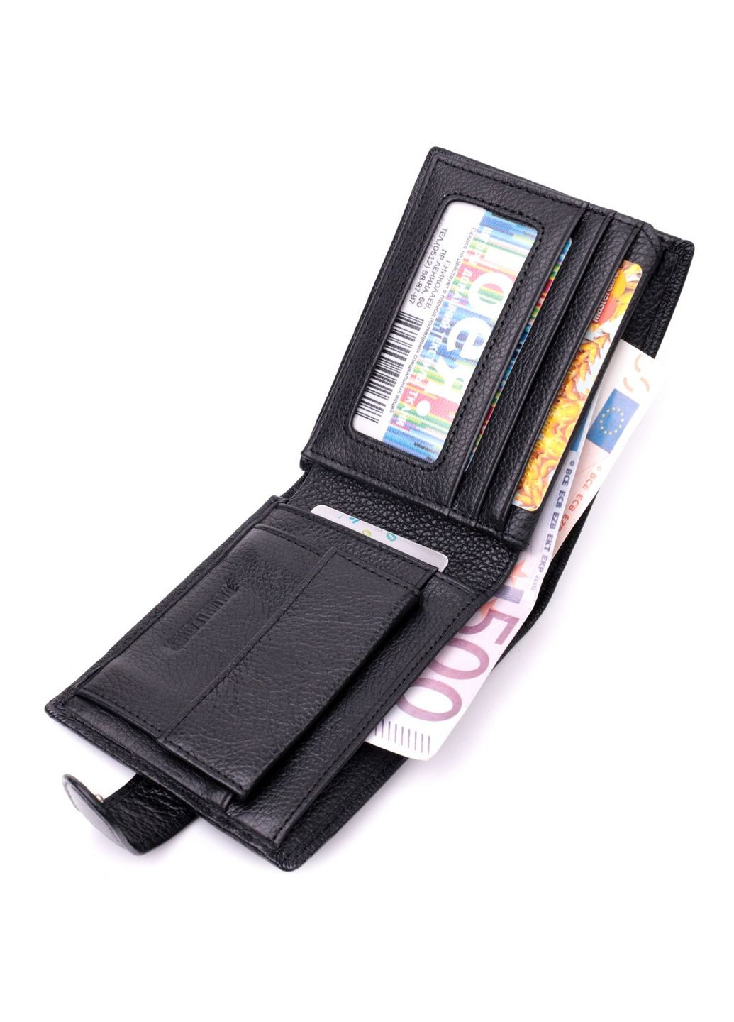 Мужской кожаный бумажник 12,5х10х2 см st leather (288047259)
