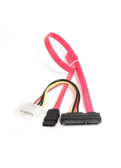 Кабель SATA, Red, 35 см (SATA) / 13.5 см (Power), комбинированный с питанием, подключение Molex (CC-SATA-C1) CC-SATA-C1 Cablexpert (395339355)
