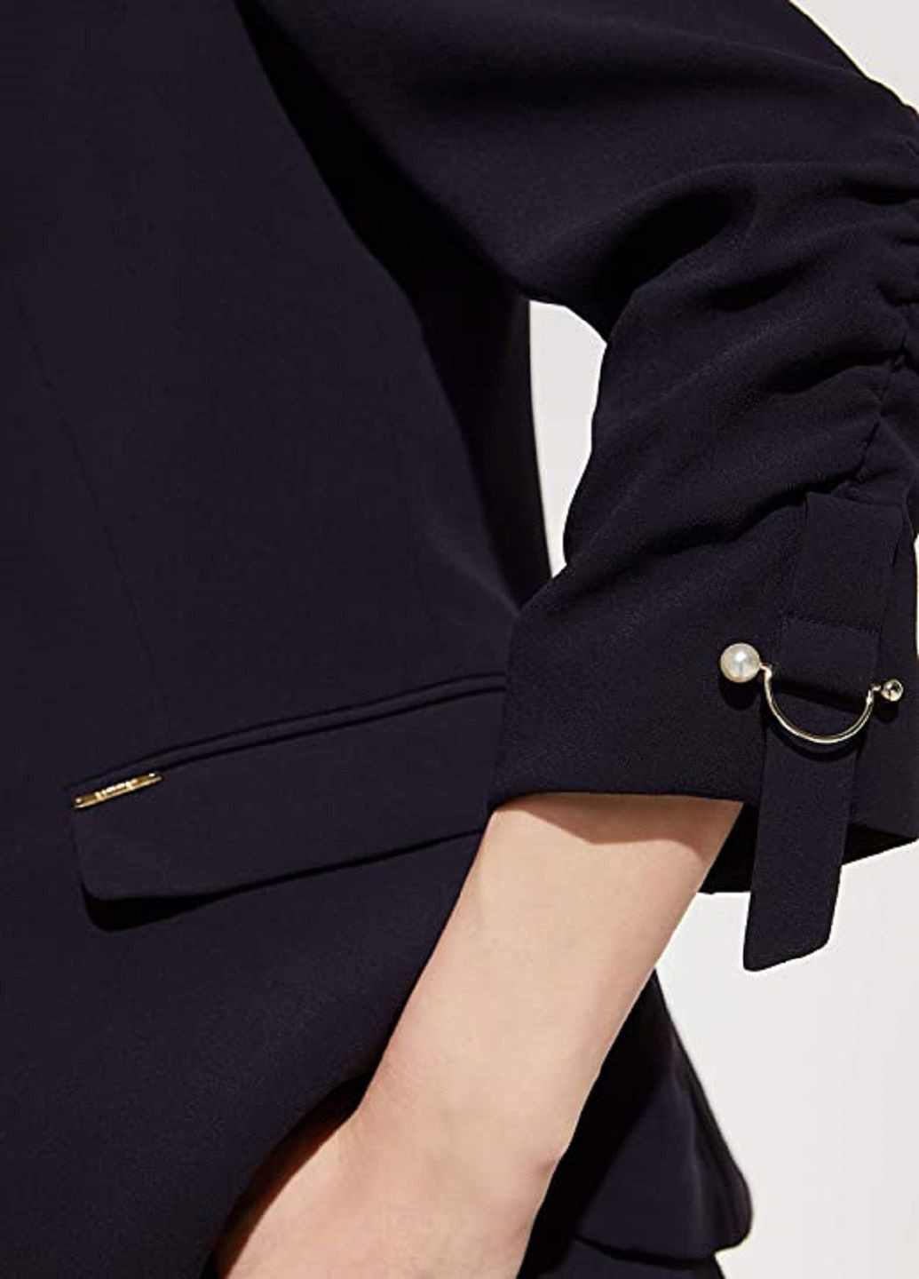 Темно-синий женский жакет Comma однотонный - всесезон