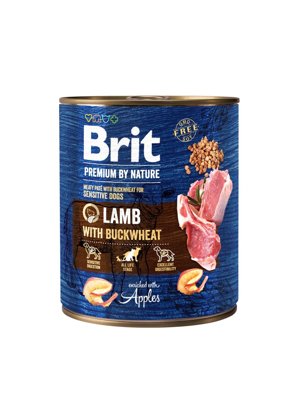 Консерви для собак by Nature ягня з гречкою 800 г (8595602538638) Brit Premium (364789163)