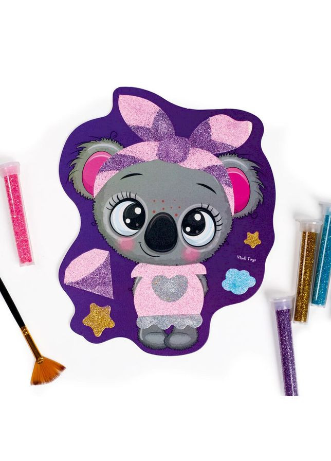 Набор для творчества "Glitter Art Блестящие зверьки" VT450111, 5 флаконов с глиттерами Vladi toys (302384733)