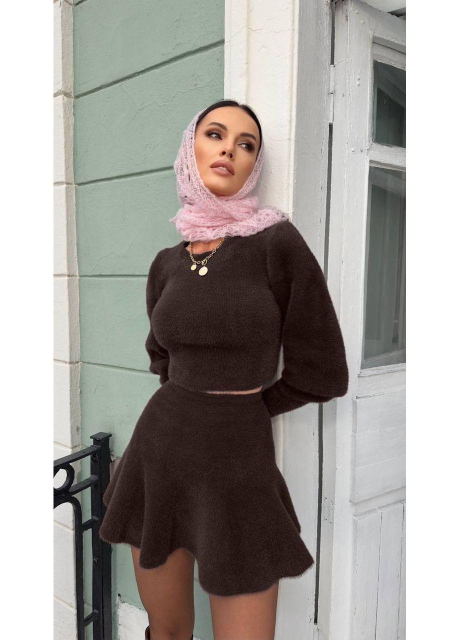 Жіночий костюм з укороченим светром та спідницею Avanti (370051149)