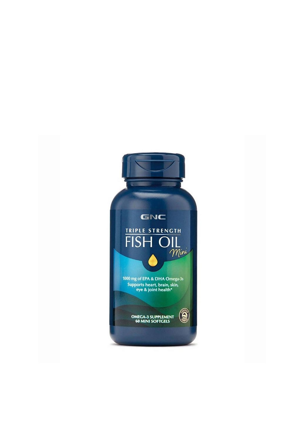 Жирні кислоти Triple Strength Fish Oil Mini, 60 капсул GNC (293476860)